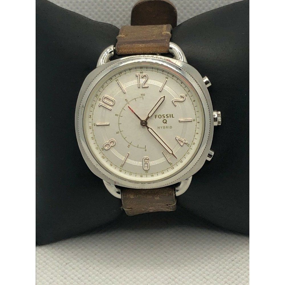 Fossil Q FTW1200 Women's Brown Leather Analog Whit